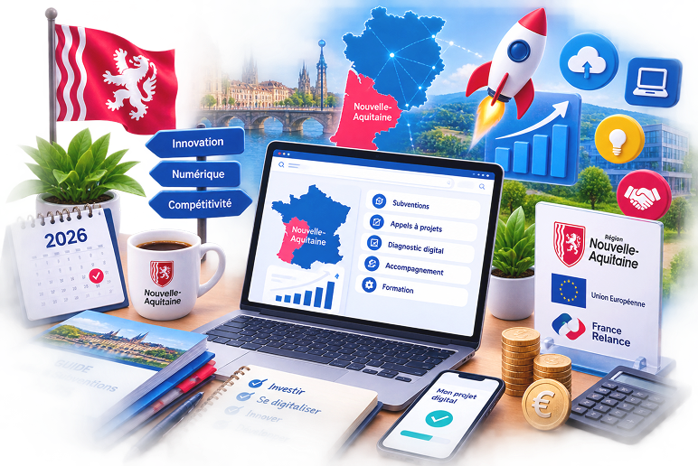 Aides à la digitalisation en Nouvelle-Aquitaine — Ce que vous pouvez obtenir en 2026