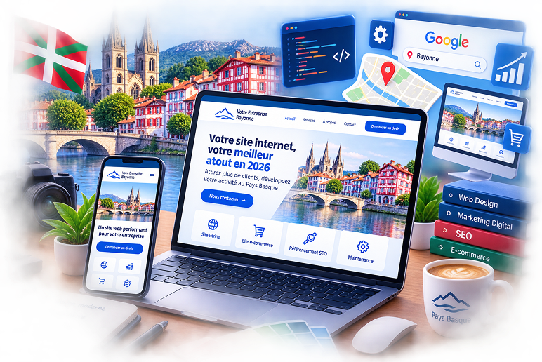 Créer un site internet à Bayonne en 2026 — Guide complet pour les entreprises du Pays Basque